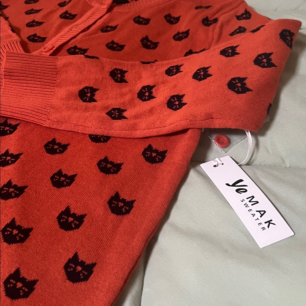 YEMAK Women's Knit Cardigan Sweater – 3/4 Sleeve Button Down Crewneck - Picture 4 of 9